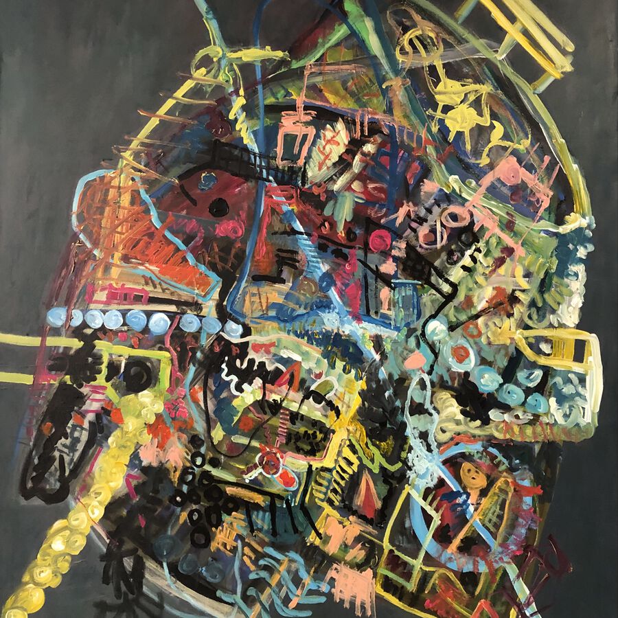 Heidrun Pfalzgraf, o.T., 2021, Acryl auf Leinwand, 120x100 cm